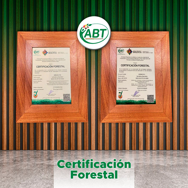 SOBOLMA y EXOMAD reciben Certificación Forestal otorgados por la Autoridad de Fiscalización y Control Social de Bosques y Tierra
