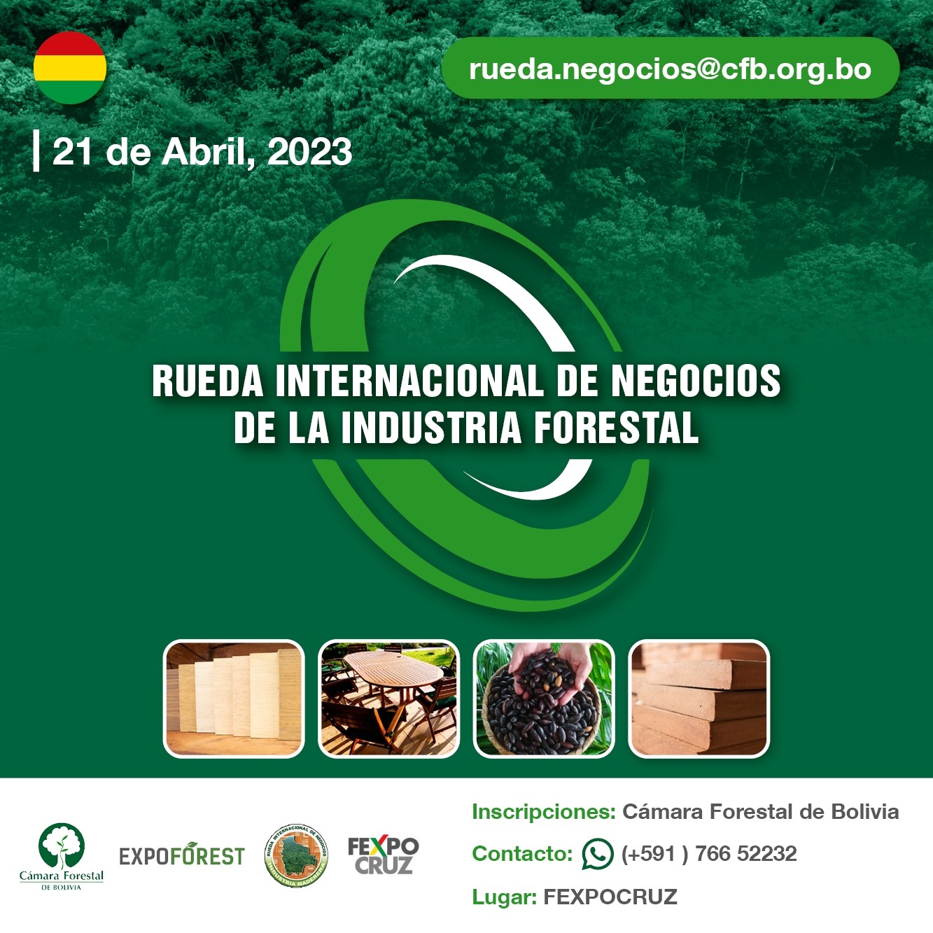 La Rueda Internacional de Negocios de la Industria Forestal es la plataforma perfecta para generar contactos a través de reuniones concertadas cara a cara durante un día de trabajo La Rueda Internacional de Negocios de la Industria Forestal es la plataforma perfecta para generar contactos a través de reuniones concertadas cara a cara durante un día de trabajo